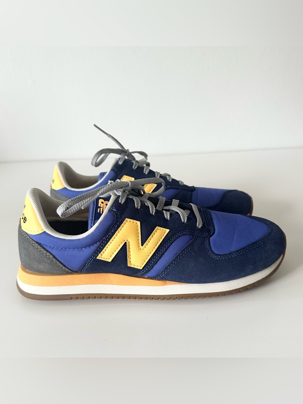 New Balance 420 Sneakers Royal Blue Yellow Suede Mesh WL420SC2 Women’s 8.5